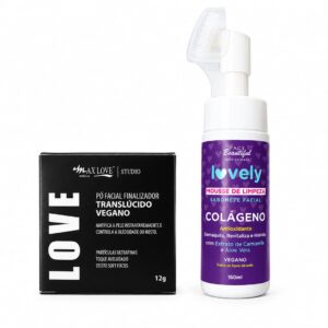 Kit Limpeza e Acabamento Perfeito - Mousse de limpeza Face Beautiful + Pó facial translúcido Max Love
